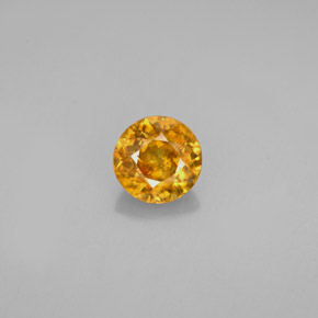 9,17 ctw natürlicher gold-orange Sphene, Rund Schliff, VVS-VS