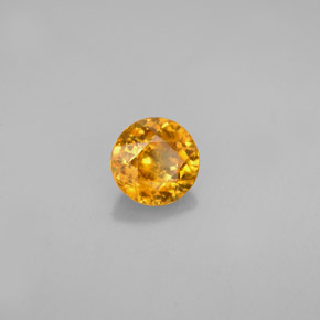 9,17 ctw natürlicher gold-orange Sphene, Rund Schliff, VVS-VS