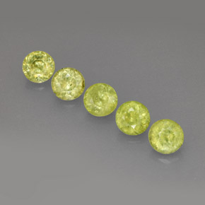  ct natürliche grüner Sphen-Edelsteine, Rundschliff, VS