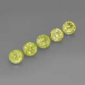  ct natürliche grüner Sphen-Edelsteine, Rundschliff, VS