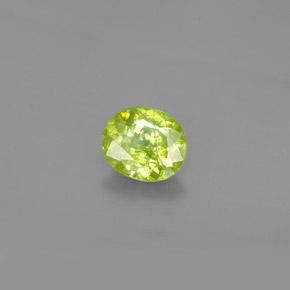 1,33 ctw natürlicher grüner Sphen, Oval Schliff, SI