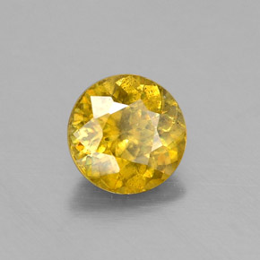 0,74 ctw natürlicher Gold Sphen, Rundschliff, SI