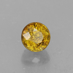 0,54 ctw natürlicher Gold Sphen, Rundschliff, VS