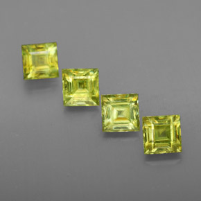  ct natürliche grüner Sphen-Edelsteine, Quadrat, VS