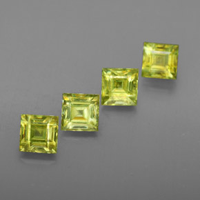  ct natürliche grüner Sphen-Edelsteine, Quadrat, VS