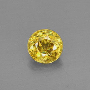 9,17 ctw natürlicher gelb-gold Sphene, Rund Schliff, VVS-VS