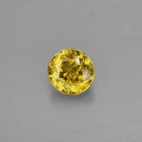 9,17 ctw natürlicher gelb-gold Sphene, Rund Schliff, VVS-VS