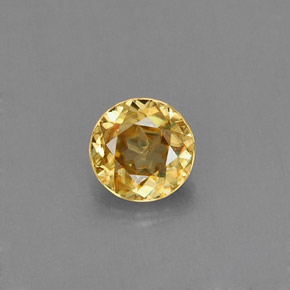 0,44 ctw natürlicher Gold Sphen, Rundschliff, VVS-VS