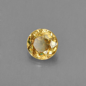 0,44 ctw natürlicher Gold Sphen, Rundschliff, VVS-VS