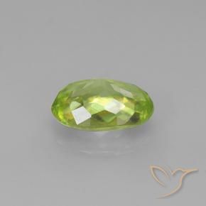 9,17 ctw natürlicher hellgrün Sphene, Oval, Lichtundurchlässig