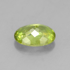 0,88 ctw natürlicher grüner Sphen, Oval Schliff, VS