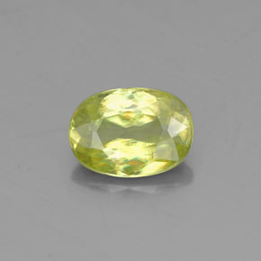 0,83 ctw natürlicher grüner Sphen, Oval Schliff, VS