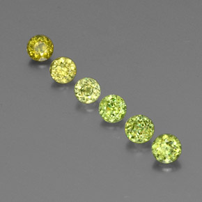  ct natürliche grüner Sphen-Edelsteine, Rundschliff, VS