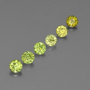  ct natürliche grüner Sphen-Edelsteine, Rundschliff, VS