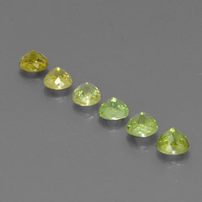  ct natürliche grüner Sphen-Edelsteine, Rundschliff, VS