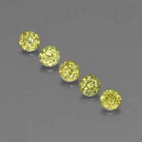 1,24 ct natürliche grüner Sphen-Edelsteine, Rundschliff, VS-SI