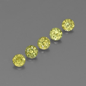 1,24 ct natürliche grüner Sphen-Edelsteine, Rundschliff, VS-SI
