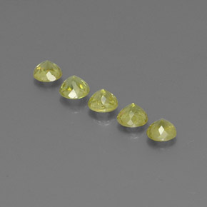 1,24 ct natürliche grüner Sphen-Edelsteine, Rundschliff, VS-SI
