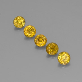 1,75 ct natürliche gelber Sphen-Edelsteine, Rundschliff, VS-SI