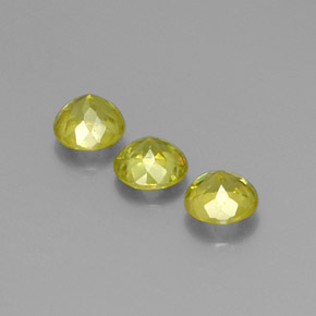  ct natürliche gold-grün Sphene-Edelsteine, Rund Schliff, VS-SI