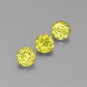  ct natürliche gold-grün Sphene-Edelsteine, Rund Schliff, VS-SI