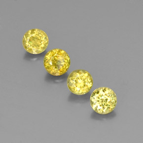  ct natürliche Gold Sphen-Edelsteine, Rundschliff, VS-SI