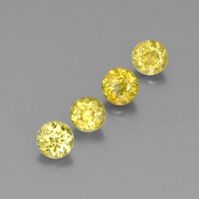  ct natürliche Gold Sphen-Edelsteine, Rundschliff, VS-SI