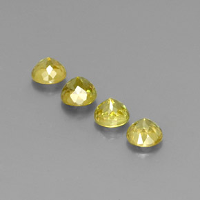  ct natürliche Gold Sphen-Edelsteine, Rundschliff, VS-SI