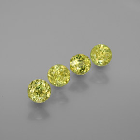 1,40 ct natürliche grüner Sphen-Edelsteine, Rundschliff, VS-SI