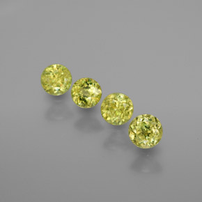 1,40 ct natürliche grüner Sphen-Edelsteine, Rundschliff, VS-SI