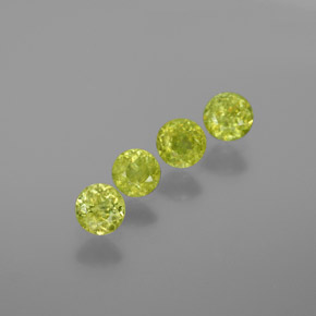 1,21 ct natürliche grüner Sphen-Edelsteine, Rundschliff, VS-SI