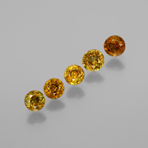 1,21 ct natürliche mehrfarbiger Sphen-Edelsteine, Rundschliff, VS-SI