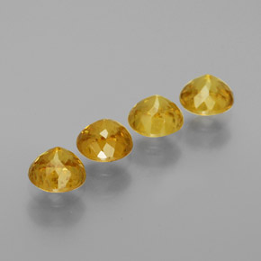 ct natürliche Gold Sphen-Edelsteine, Rundschliff, VS-SI