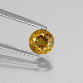 9,17 ctw natürlicher gold-orange Sphene, Rund Schliff, VS-SI