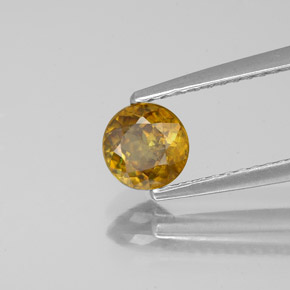 9,17 ctw natürlicher gold-orange Sphene, Rund Schliff, VS-SI