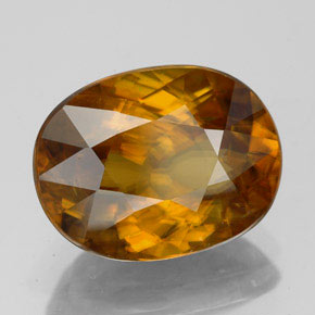 4,70 ctw natürlicher orangefarbener Sphen, Oval Schliff, VS-SI