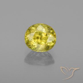 1.23ct Natürlicher Cyber-Gelb Sphene, Oval, SI