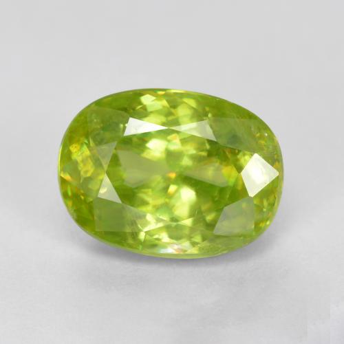 1,97 ctw natürlicher gelber Sphen, Oval Schliff, SI