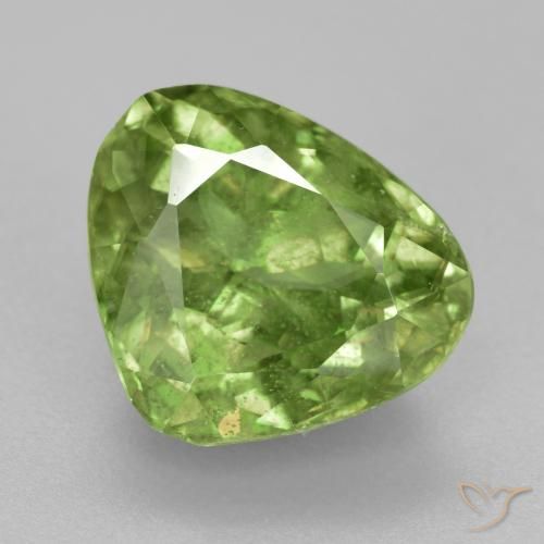 4.97ct Natürlicher Warmes Grün Sphene, Birnenform, VS-SI