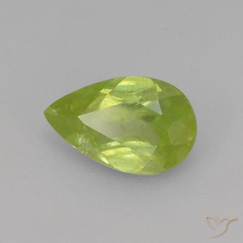 9,17 ctw natürlicher hellgelb Sphene, Birnenform, VS-SI