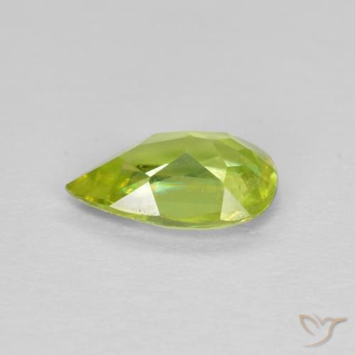 9,17 ctw natürlicher hellgelb Sphene, Birnenform, VS