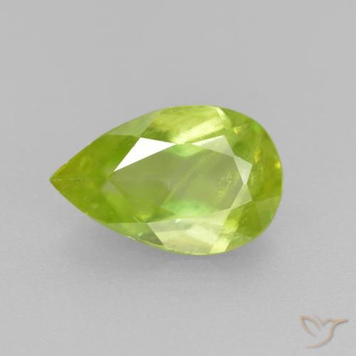 1.19ct Natürlicher Leuchtendes Zitronengelb Sphene, Birnenform, VS-SI