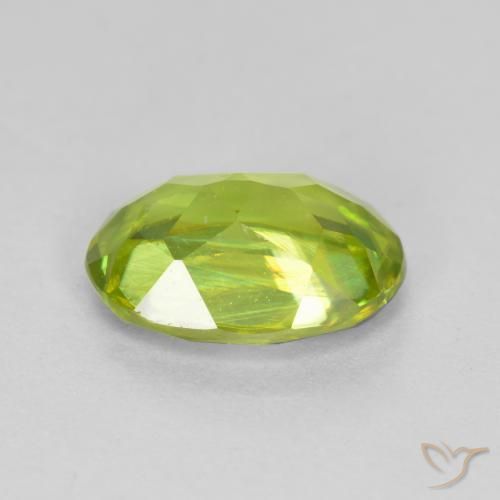 9,17 ctw natürlicher hellgrün Sphene, Oval, VS-SI