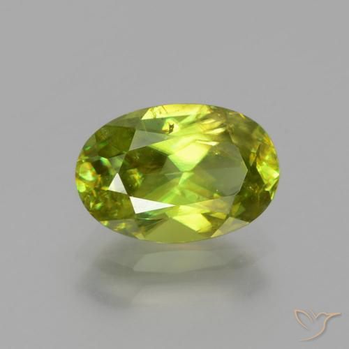 1.76ct Natürlicher hellgrün Sphene, Oval, SI