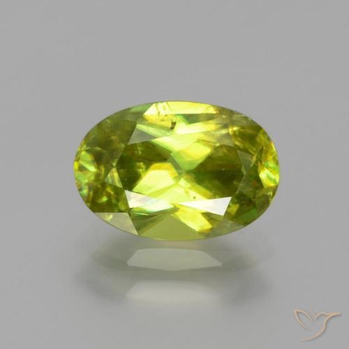 9,17 ctw natürlicher hellgrün Sphene, Oval, SI