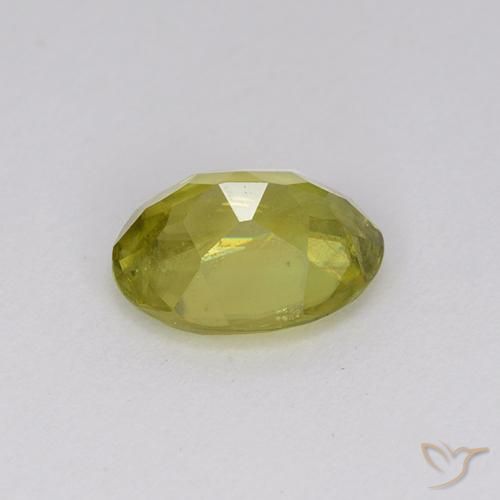 9,17 ctw natürlicher Zitronengelb Sphene, Oval, SI