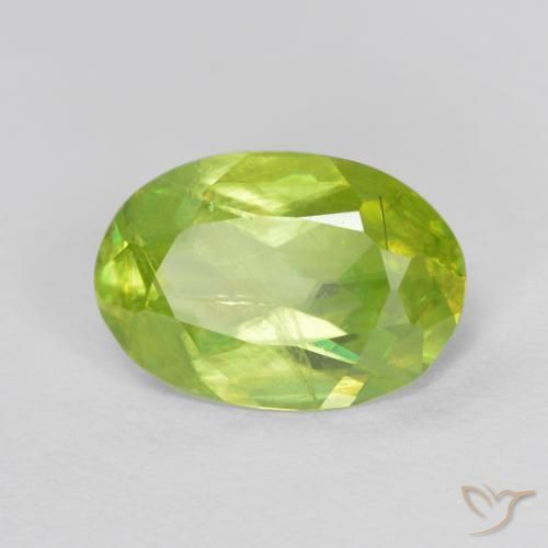 9,17 ctw natürlicher hellgelb Sphene, Oval, SI