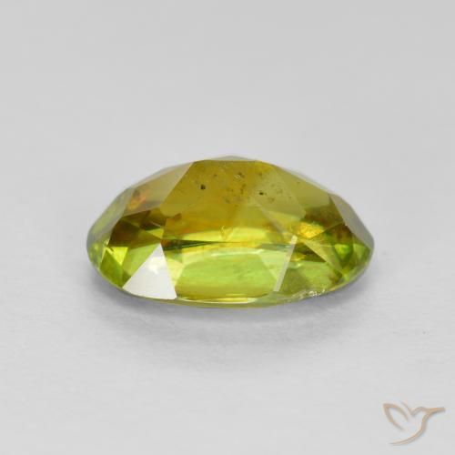 9,17 ctw natürlicher Mittelgelb Sphene, Oval, SI