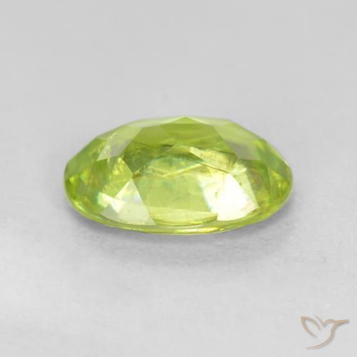 9,17 ctw natürlicher Lebendiges Gelbgrün Sphene, Oval, VS-SI