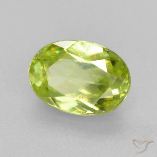9,17 ctw natürlicher hellgrün Sphene, Oval, VS
